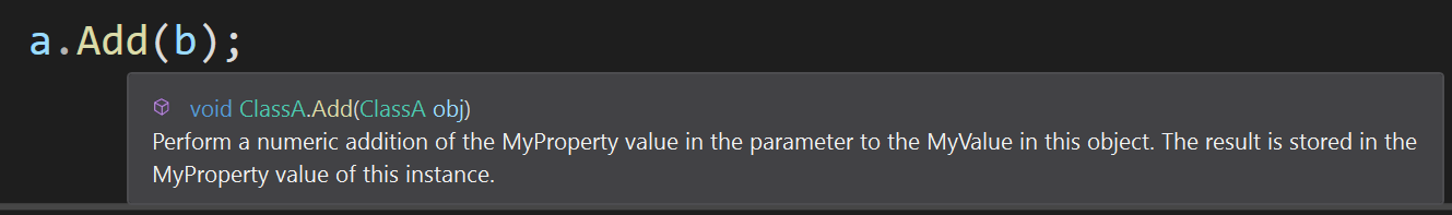 Intellisense with no comments