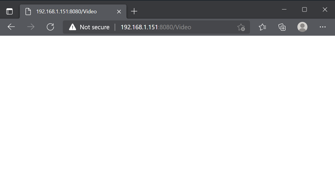 see the blank video page
