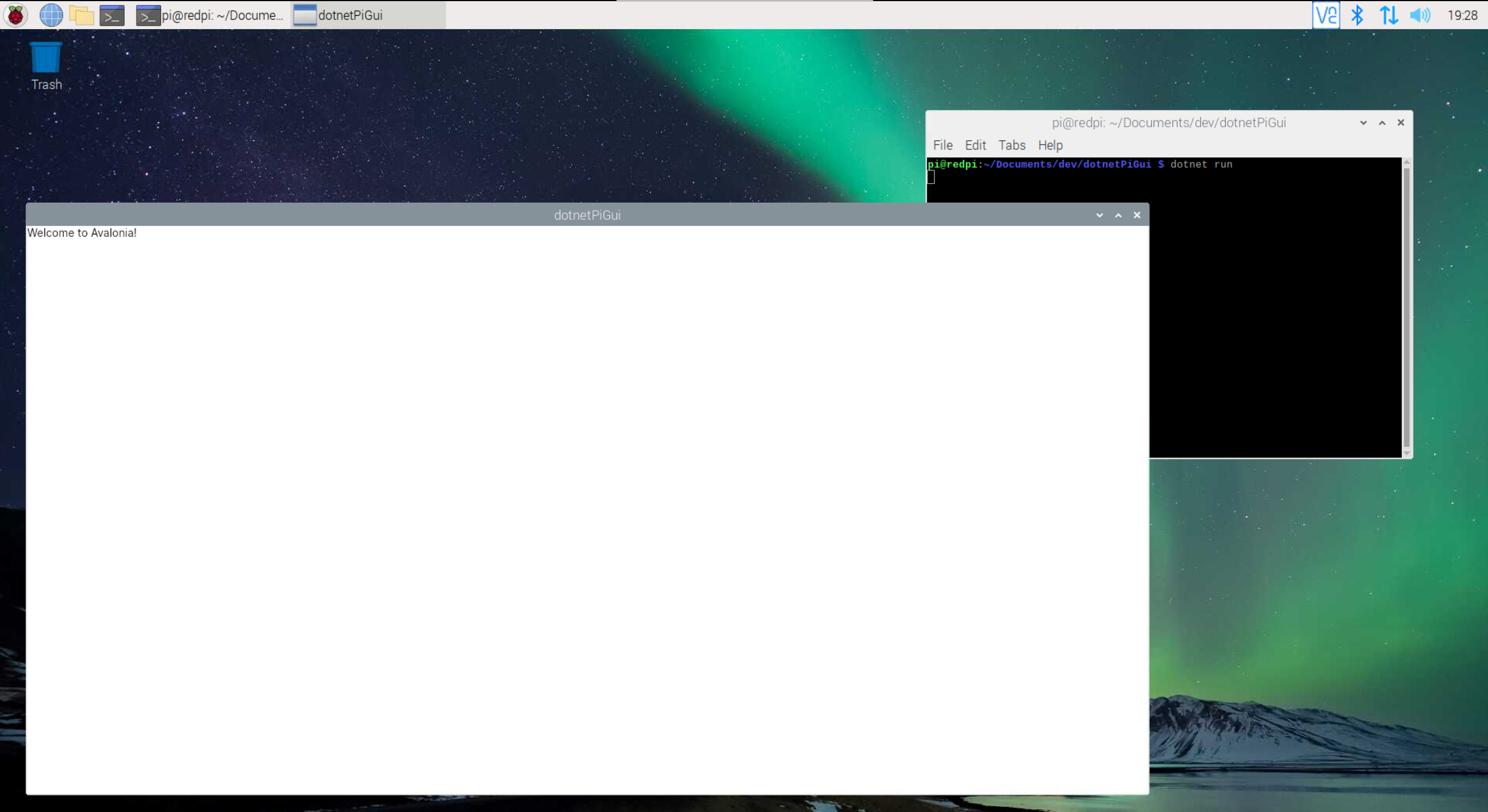 First Avalonia app running