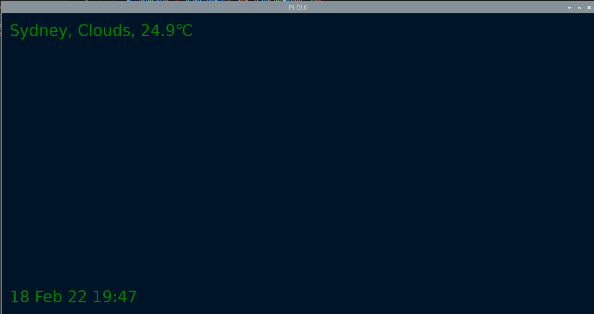 Show the weather in the window