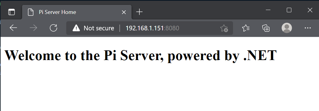Viewing the new index page